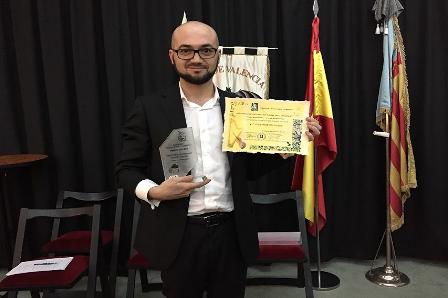 Alexandru Belemuski a obținut premiul ‘Pianul Contemporan’ la Madrid