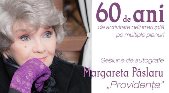 Margareta Paslaru se întâlnește cu publicul și oferă autografe pe noul său album„Providența”