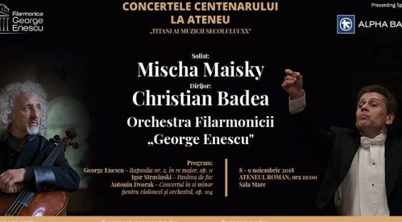 Mischa Maisky și Christian Badea, în concert la Ateneul Român