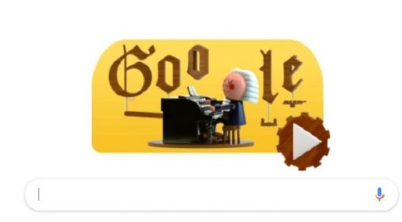Google îl celebrează pe Johann Sebastian Bach printr-un Google Doodle ce marchează o premieră