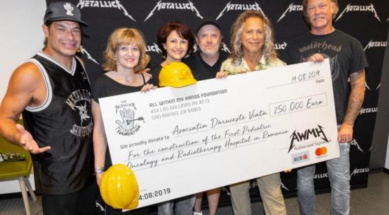 Metallica a donat 250.000 euro Asociației Dăruiește Viața pentru construirea spitalului de oncologie pediatrică