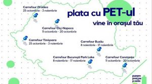 Fructe și legume, cumpărate cu PET-uri în șase magazine Carrefour
