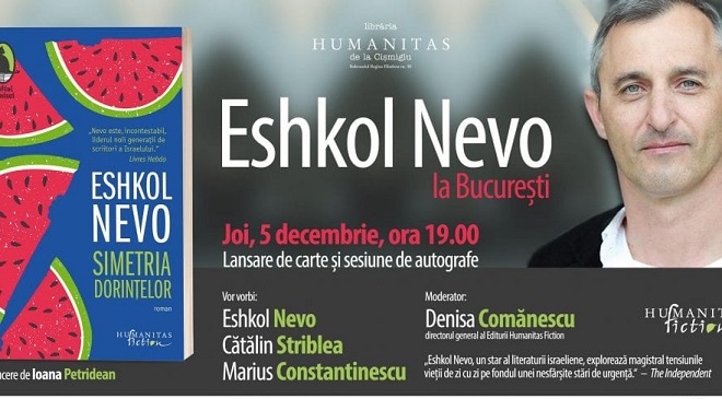 Eshkol Nevo, liderul noii generații de scriitori israelieni revine la București pentru lansarea romanului „Simetria dorințelor“