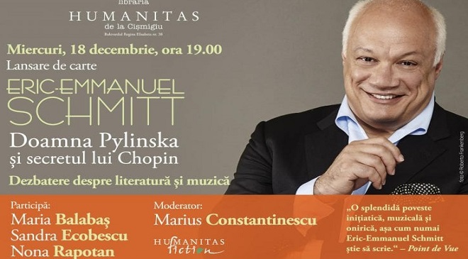 Lansarea romanului „Doamna Pylinska și secretul lui Chopin“