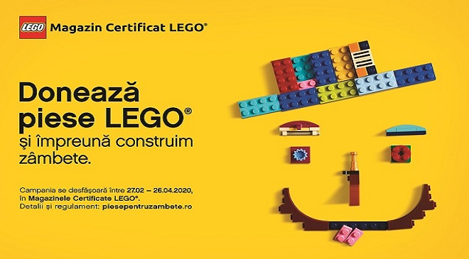 Românii pot dona piese Lego copiilor din mediile vulnerabile