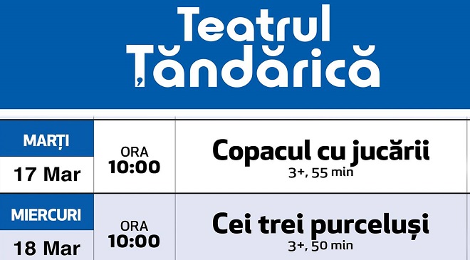 Teatrul Țăndărică România transmite spectacolele pe Facebook