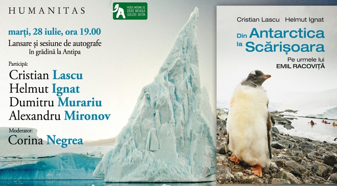 „Din Antarctica la Scărișoara. Pe urmele lui Emil Racoviță”, lansare în grădina Muzeului Antipa