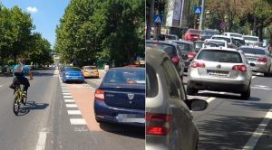  Pistele de biciclete trasate pe Splaiul Independenței sunt folosite ca bandă de circulație sau ca parcare