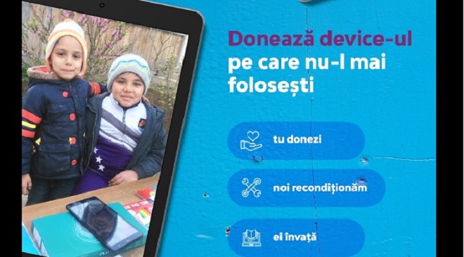 Donează dispozitivele electronice pe care nu le mai folosești, pentru elevii care au nevoie