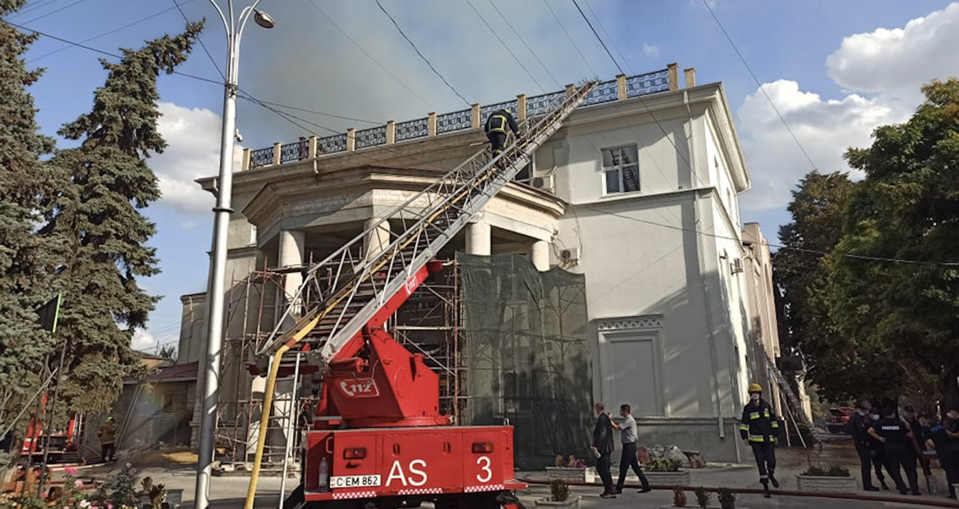 Filarmonica Națională din Chișinău, devastată de incendiu