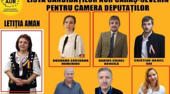 Pe listele de candidați AUR Caraș-Severin se află cinci membri ai unei familii