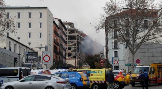 VIDEO | Explozie puternică într-o clădire din centrul Madridului