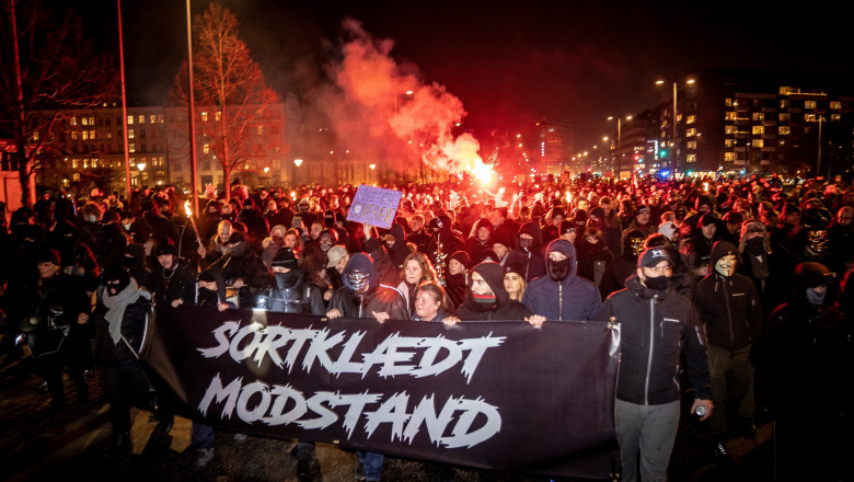Proteste în Danemarca față de măsurile anti-Covid și împotriva pașaportului de vaccinare