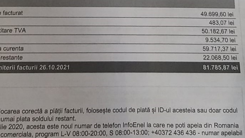 O femeie a primit factură de peste 16.000 de euro la curent electric