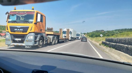 Circulație îngreunată pe DN1 în apropiere de Făgăraș