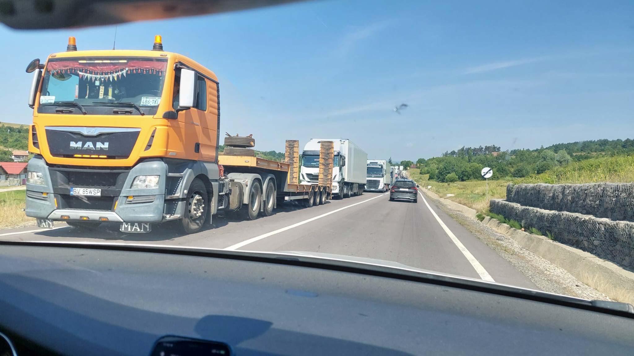 Circulație îngreunată pe DN1 în apropiere de Făgăraș