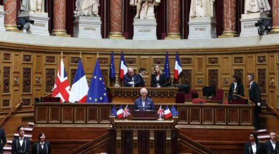 Regele Charles a susținut un discurs în fața Senatului francez