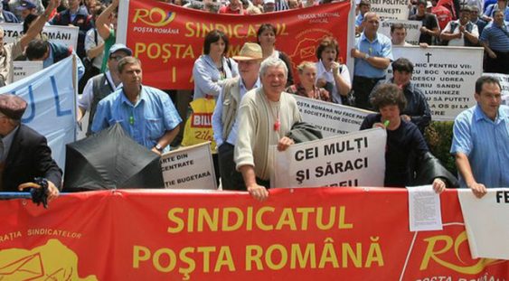 Protest al Sindicatului Lucrătorilor Poştali din România la Ministerul Cercetării Inovării şi Digitalizării