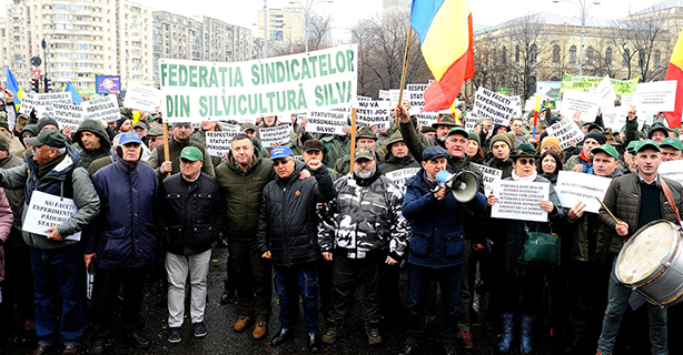 Proteste în desfășurare în fața Guvernului României