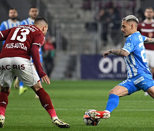 Universitatea Craiova smulge victoria în prelungiri pe terenul Rapidului și urcă pe primul loc în play-off