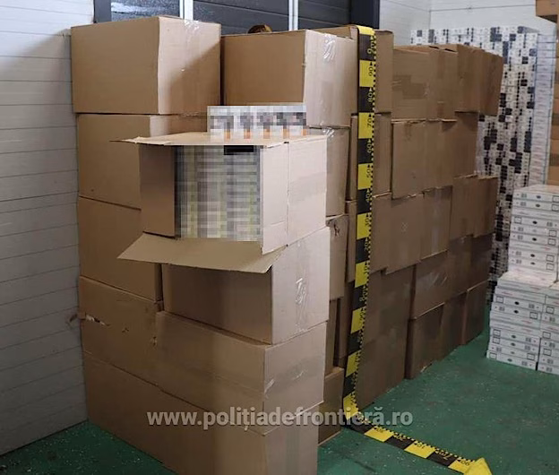 Captură impresionantă de țigări la frontiera cu Ucraina: peste 133.000 de pachete confiscate la Siret