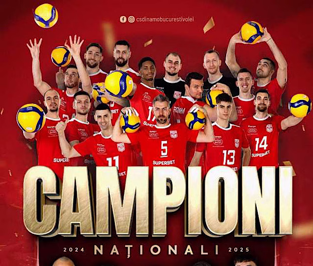 CS Dinamo București, campioană națională la volei masculin după 30 de ani