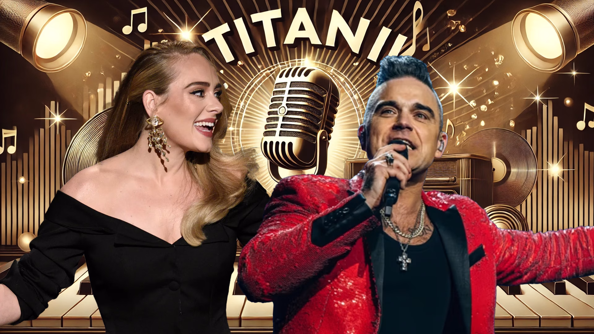 Titanii-Adele-si-Robbie Titanii: Robbie Williams & Adele