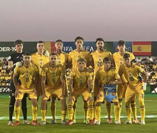 Naționala U19 a României cedează în fața Spaniei și își joacă ultima șansă de calificare în fața Danemarcei