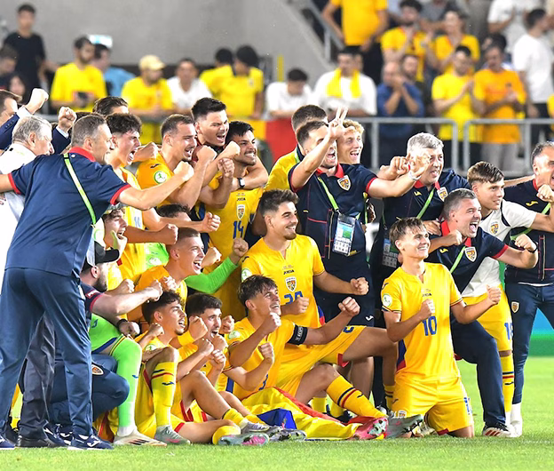Istorie scrisă pe Arcul de Triumf: România U19, calificare în premieră în semifinalele Campionatului European!