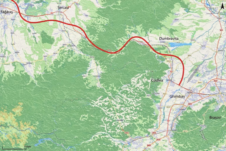 Studiul de fezabilitate pentru Autostrada Brașov–Făgăraș, finalizat