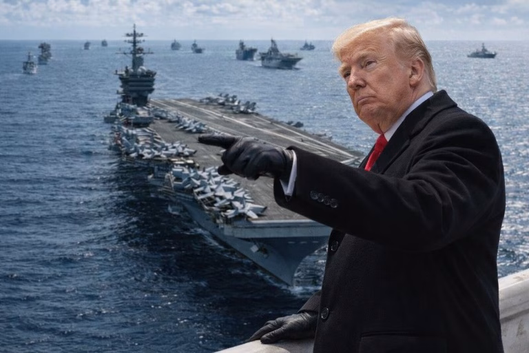 Trump anunță desfășurarea unei flotile în apropierea Iranului