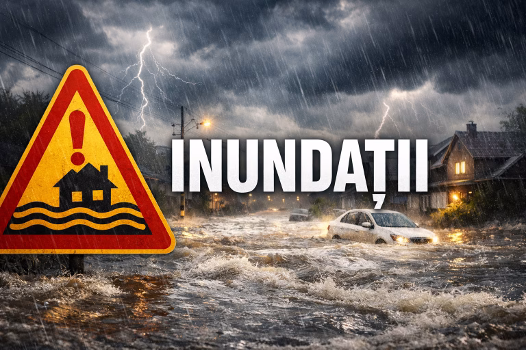Cod portocaliu de inundație în județele Prahova și Buzău