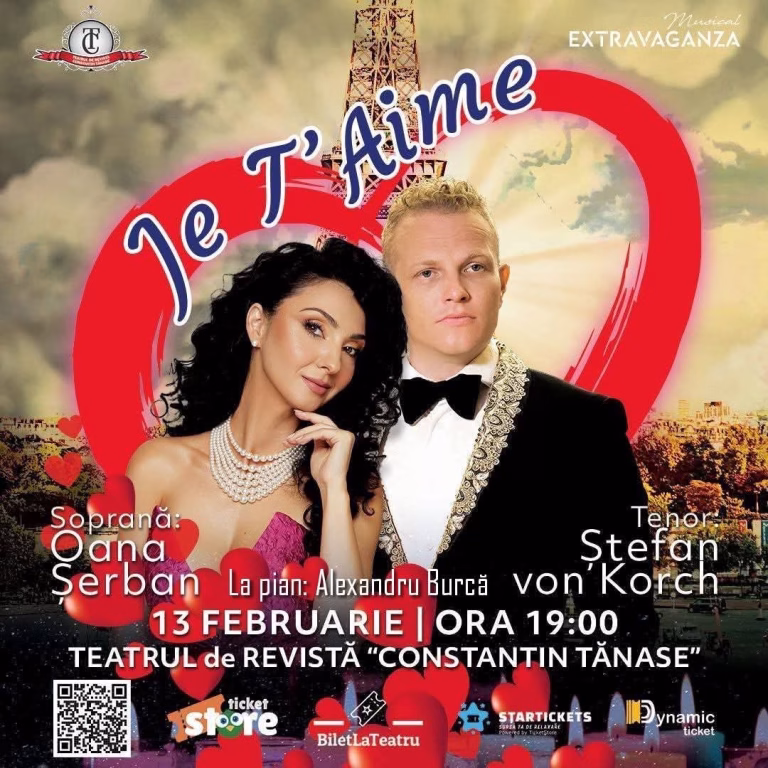 „Je T’Aime” – seară pariziană la Tănase