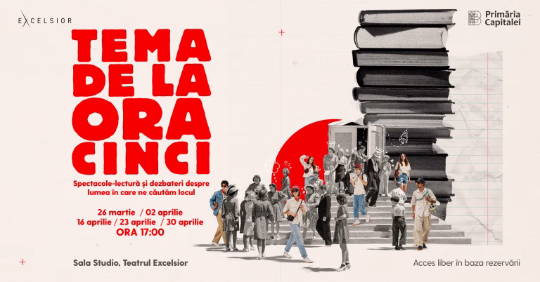 Teatrul EXCELSIOR lansează TEMA DE LA ORA CINCI  – o serie de spectacole-lectură și dezbateri pentru adolescenți