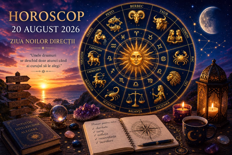 Horoscop 20 august 2026. Ziua noilor direcții