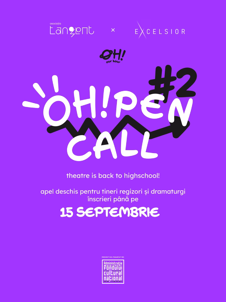 OPEN CALL OUR HOUR! #2 | Teatrul se întoarce în liceul tău!