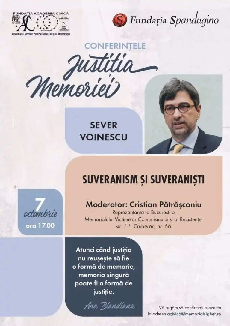 Conferința „Suveranism și suveraniști” cu Sever Voinescu