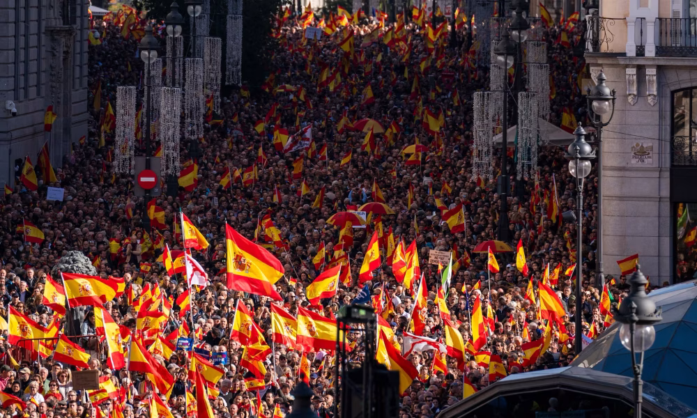 Aproximativ 25.000 de oameni au mărșăluit la Madrid pentru pensiile publice